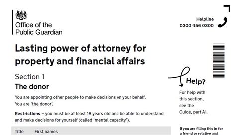 Lasting power of attorney .